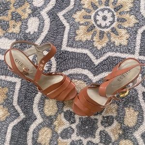 A pair of Guess Platform Heel